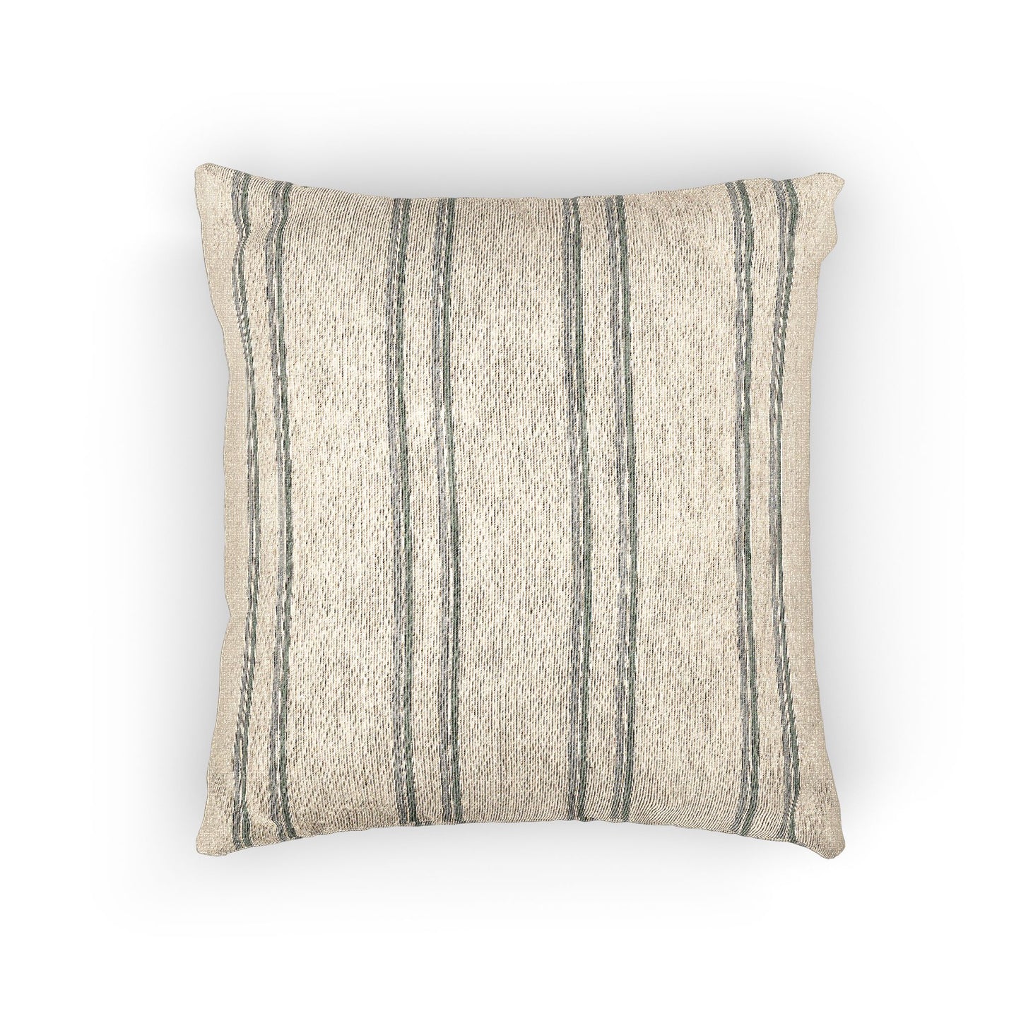 Cream & Beige Stripe Woven Pillow - 17" x 18"