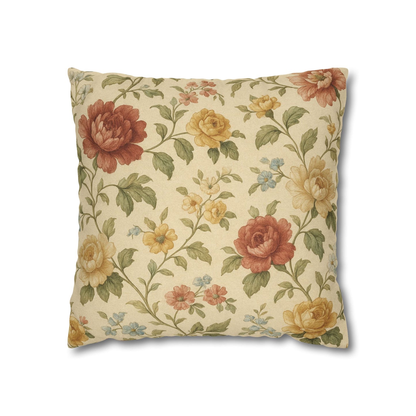 Vintage French Chateau Inspired Floral Pattern Pillowcase