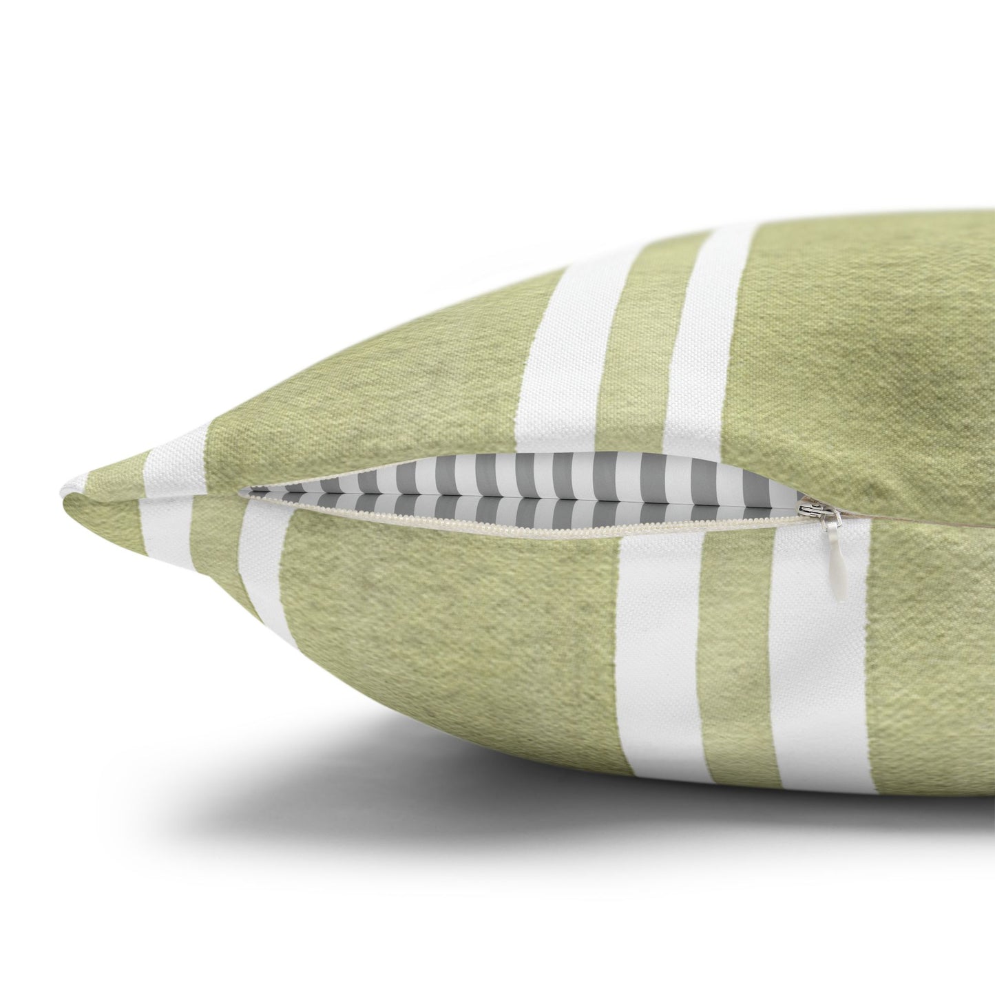 Green Watercolor Stripe Pillowcase
