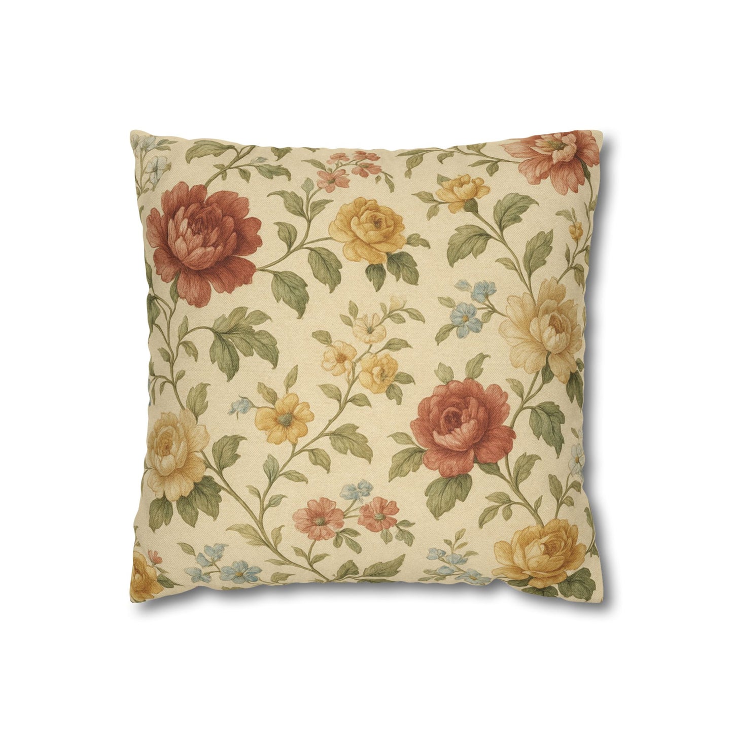 Vintage French Chateau Inspired Floral Pattern Pillowcase