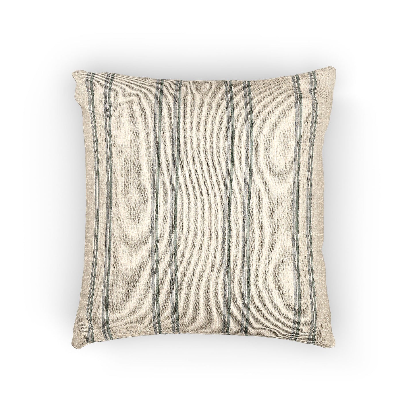Cream & Beige Stripe Woven Pillow - 17" x 18"