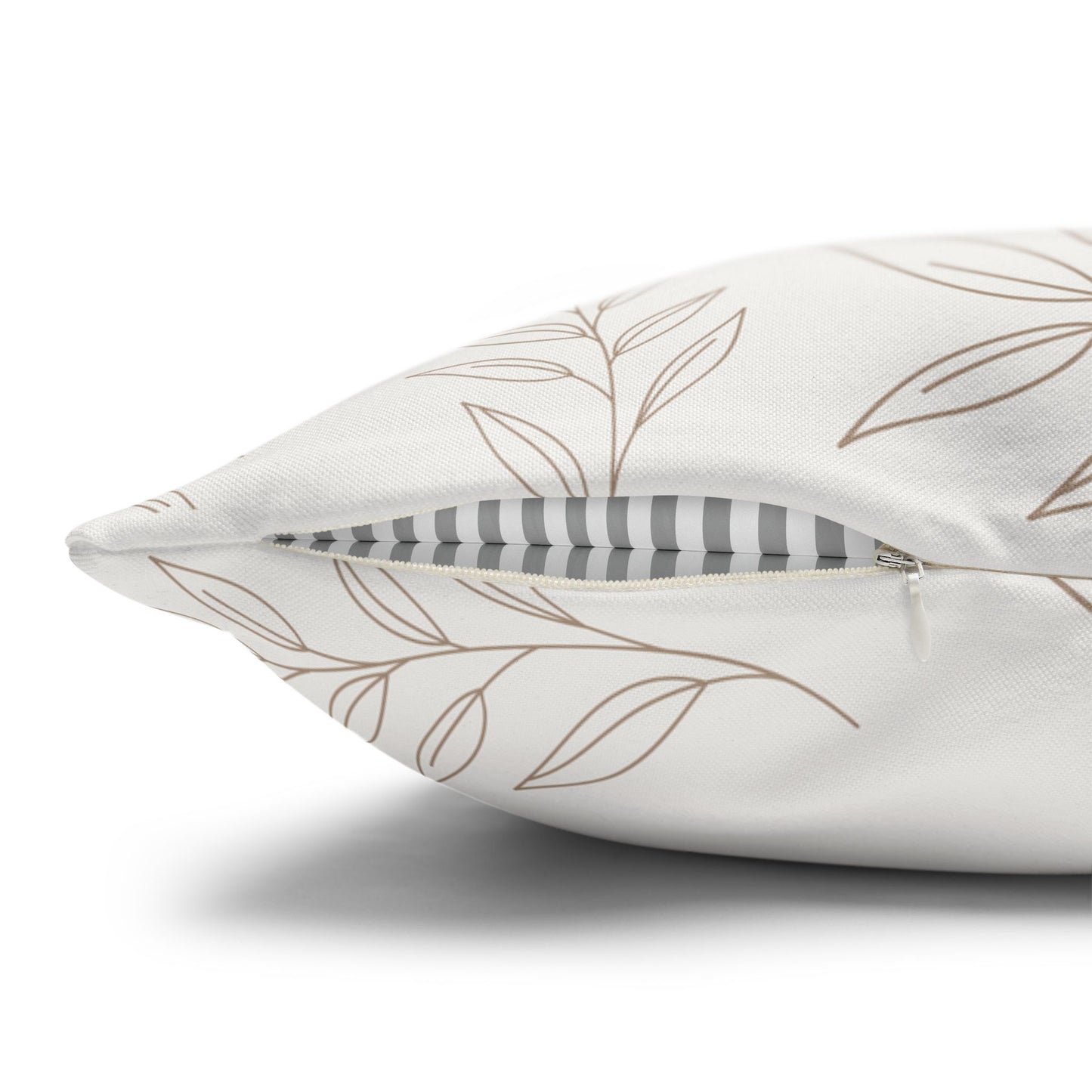 Beige & Ivory Leaf Pattern Pillowcase