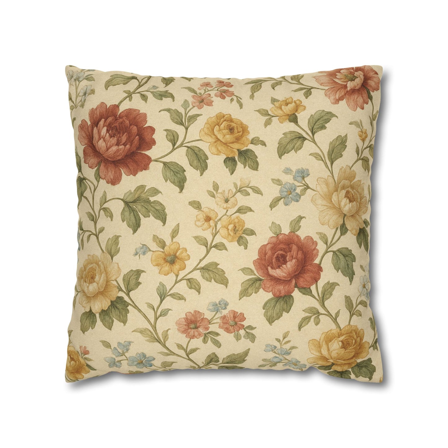 Vintage French Chateau Inspired Floral Pattern Pillowcase