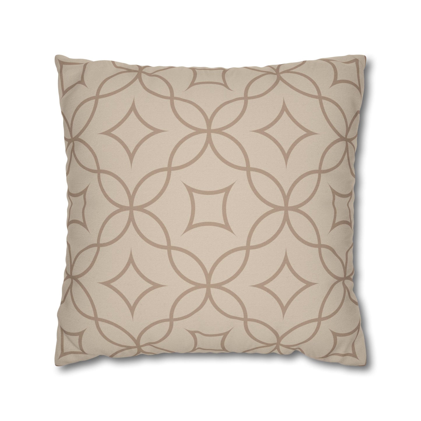 Beige Batik Pattern Pillowcase