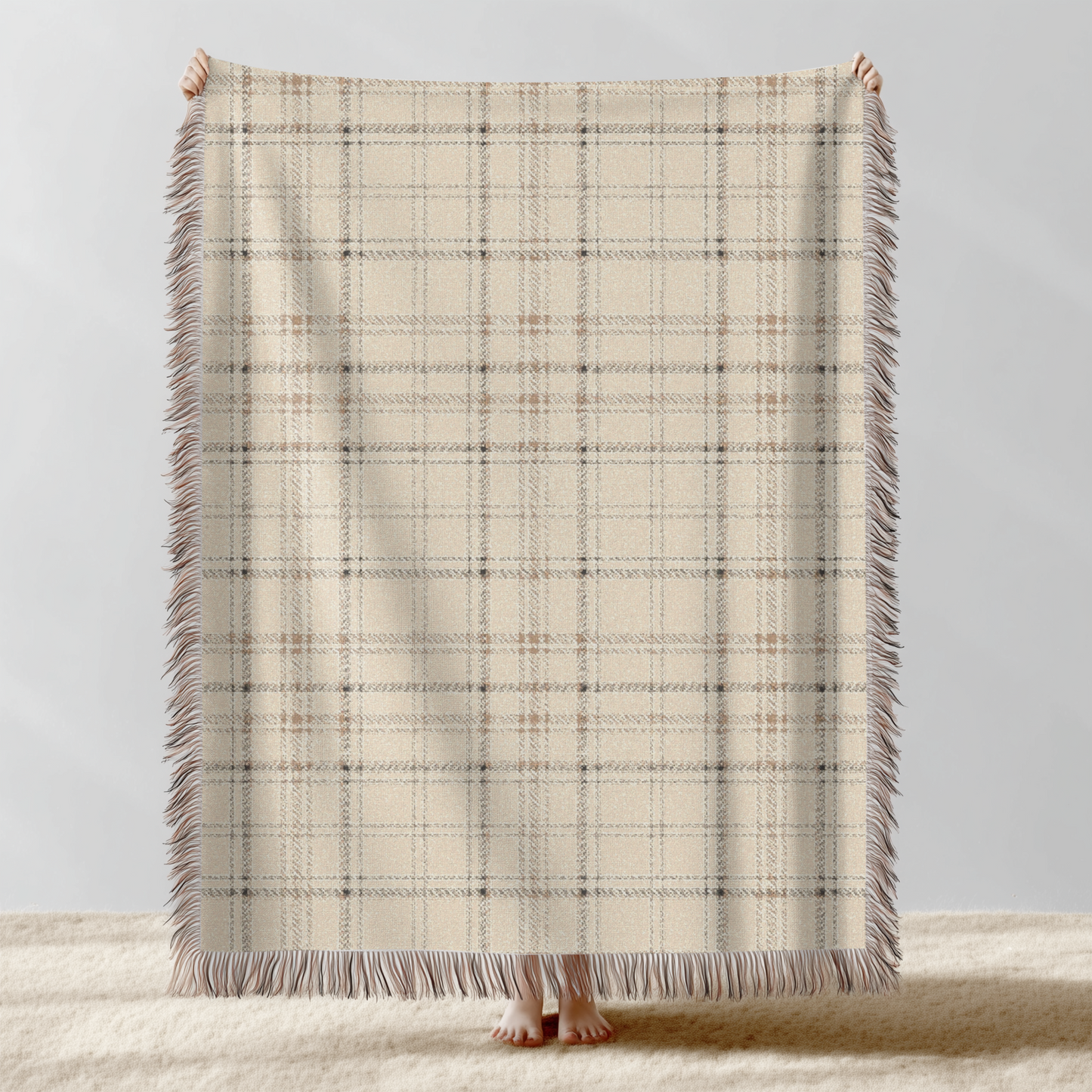 Cozy Plaid Woven Blanket