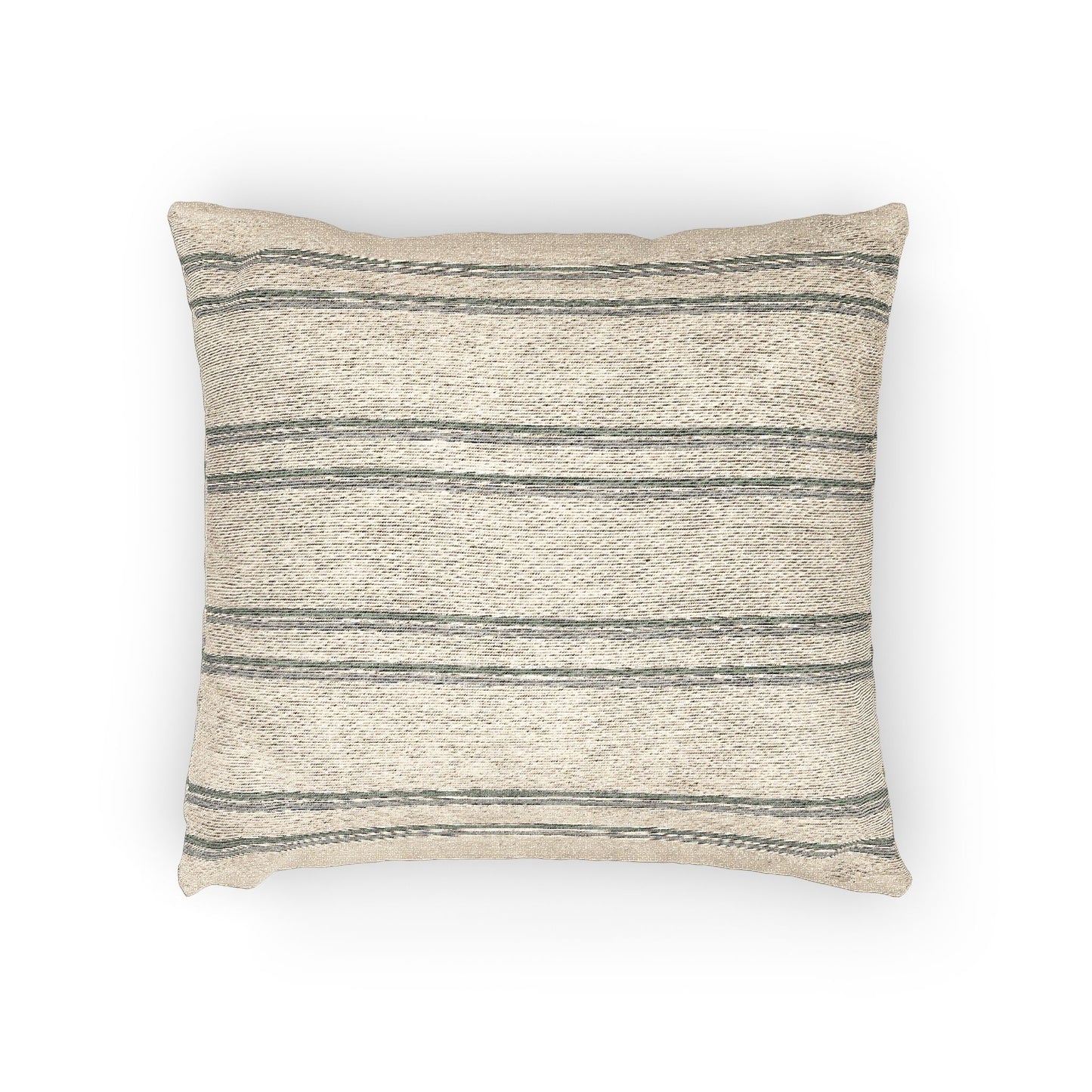 Cream & Beige Stripe Woven Pillow - 17" x 18"