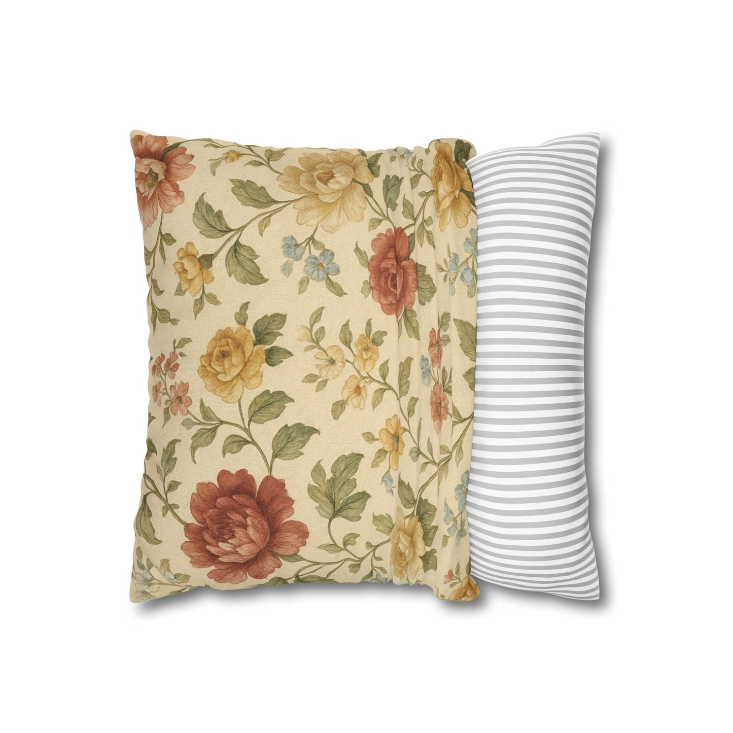 Vintage French Chateau Inspired Floral Pattern Pillowcase