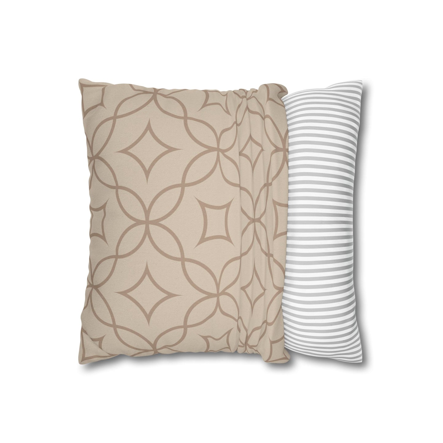 Beige Batik Pattern Pillowcase