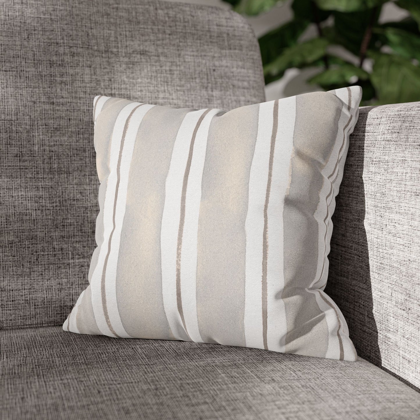 Neutral stripe Pillowcase