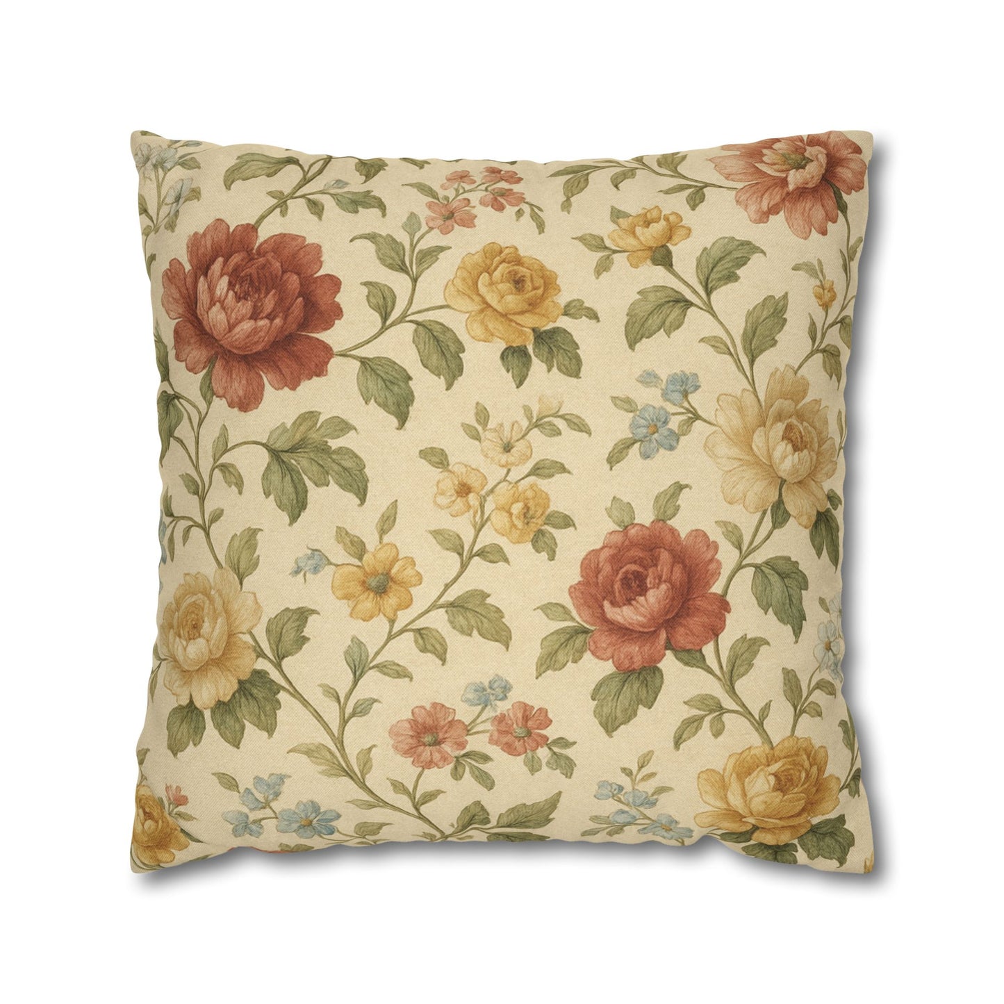 Vintage French Chateau Inspired Floral Pattern Pillowcase
