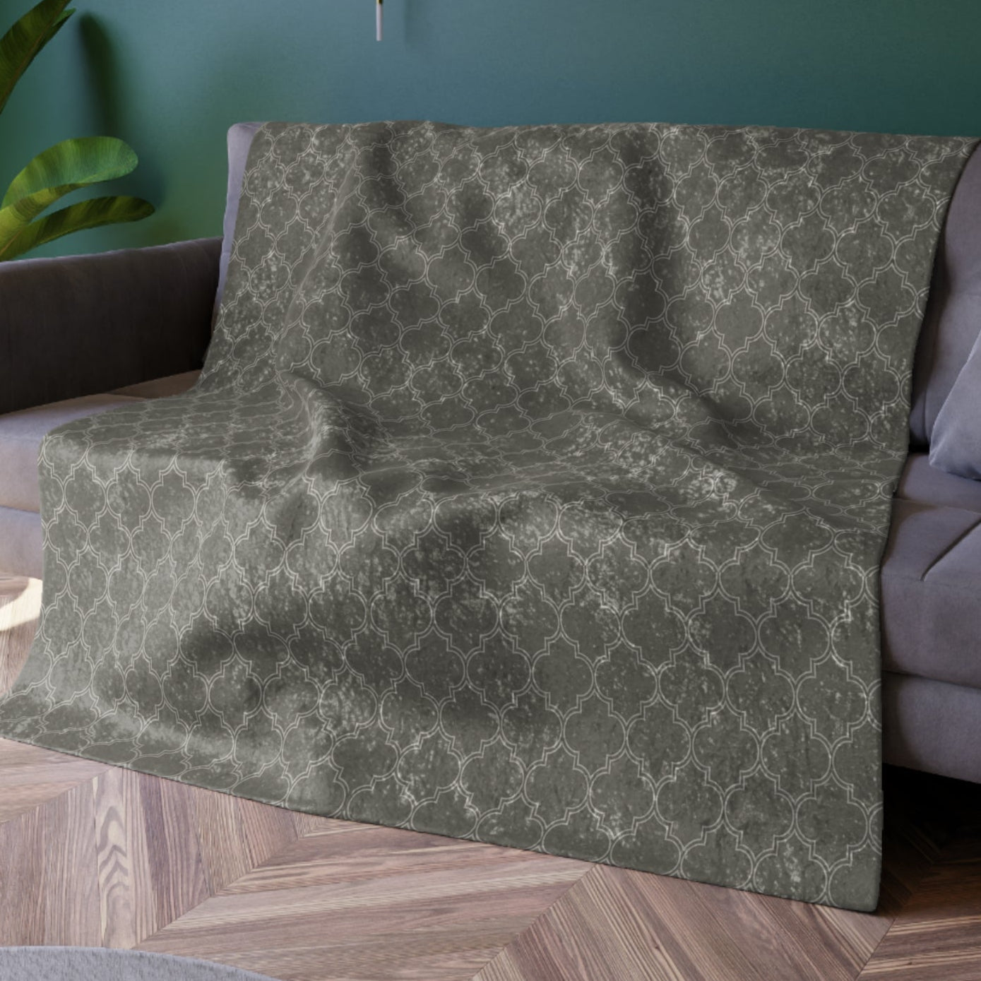 Trelis Crushed Velvet Blanket