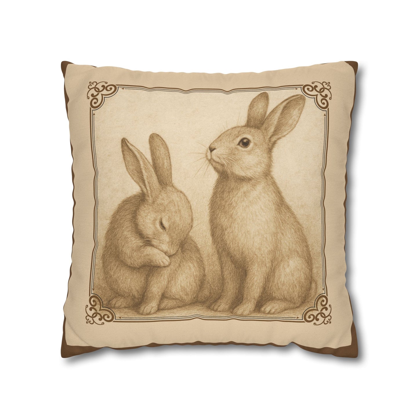 Vintage Rabbits II Pillowcase