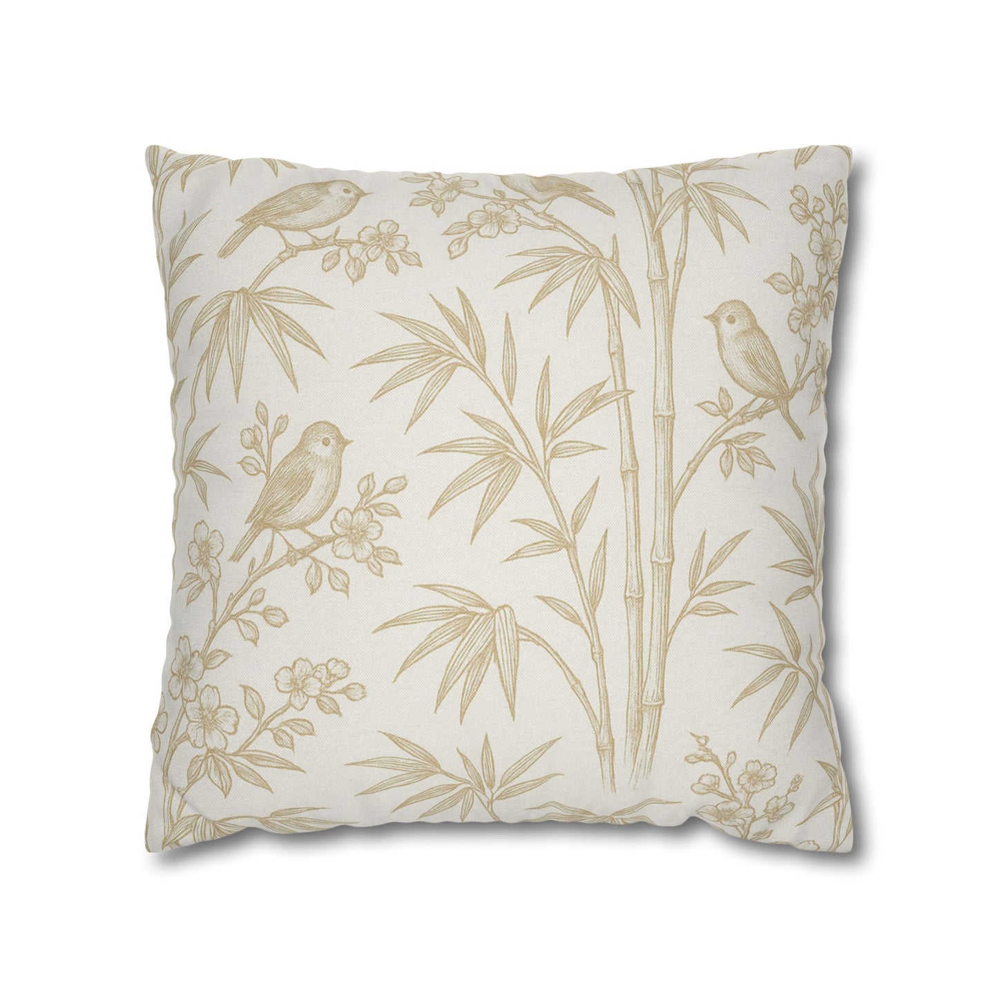 Birds and Blossoms Pillow Cover