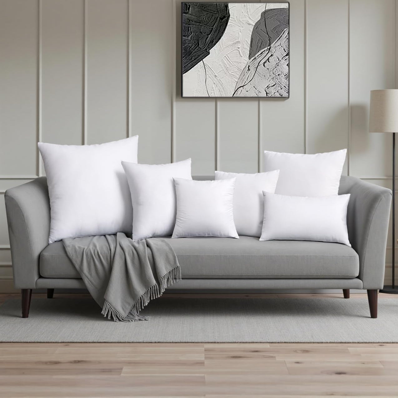 20 X 20 Pillow Inserts (Set of 2) - Throw Pillows Insert Premium Pillow Stuffer Square Form for Decorative Cushion Bed Couch Sofa