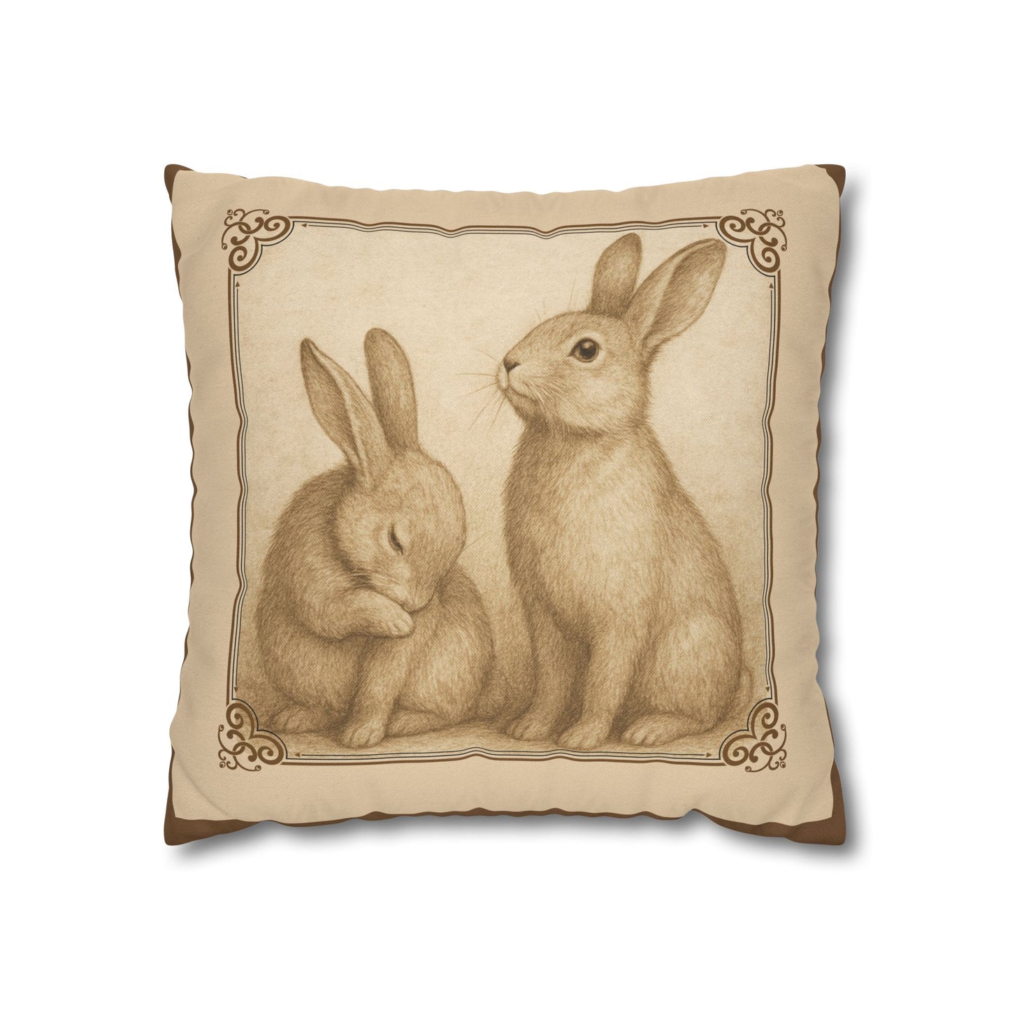 Vintage Rabbits II Pillowcase