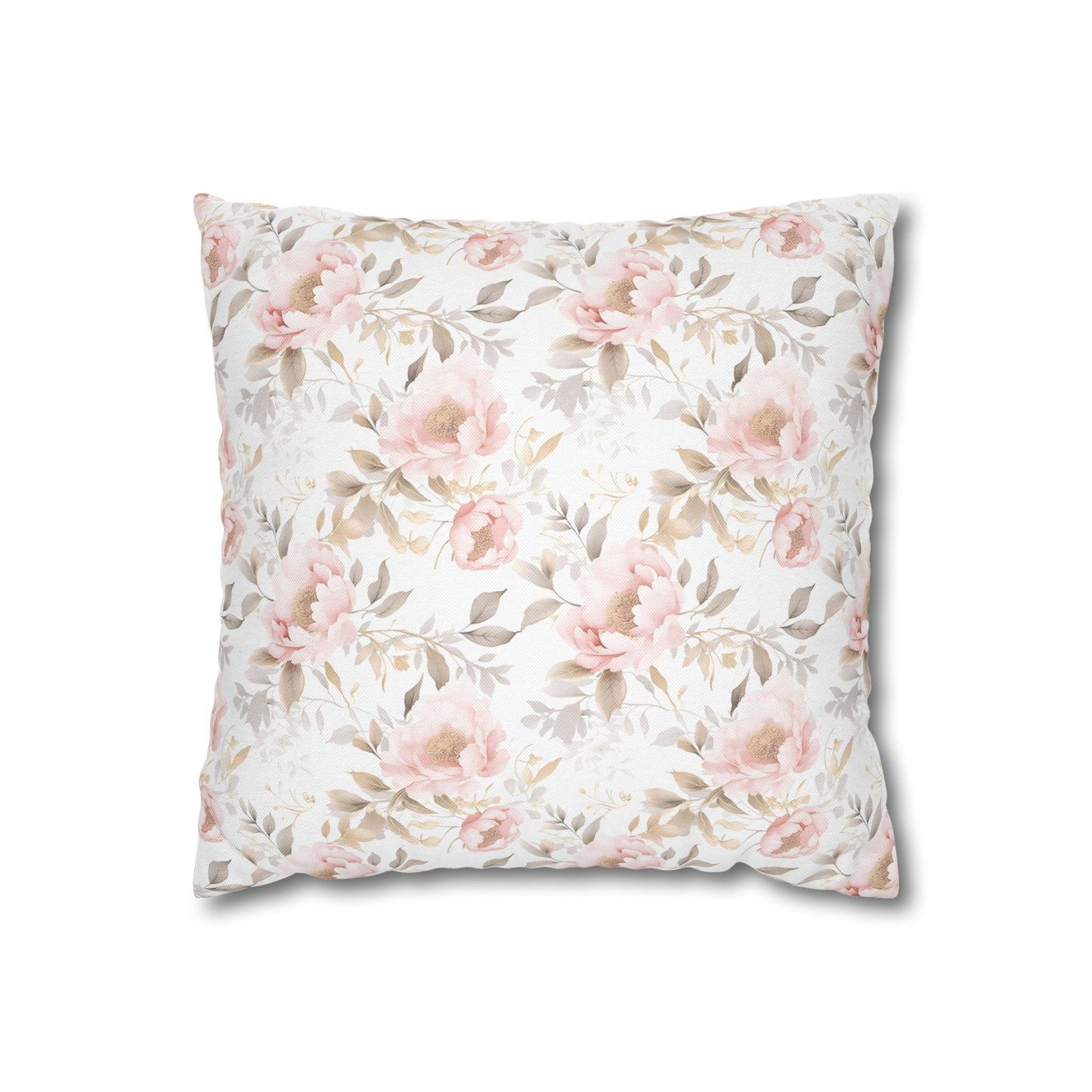 Soft Pink Floral Pillowcase