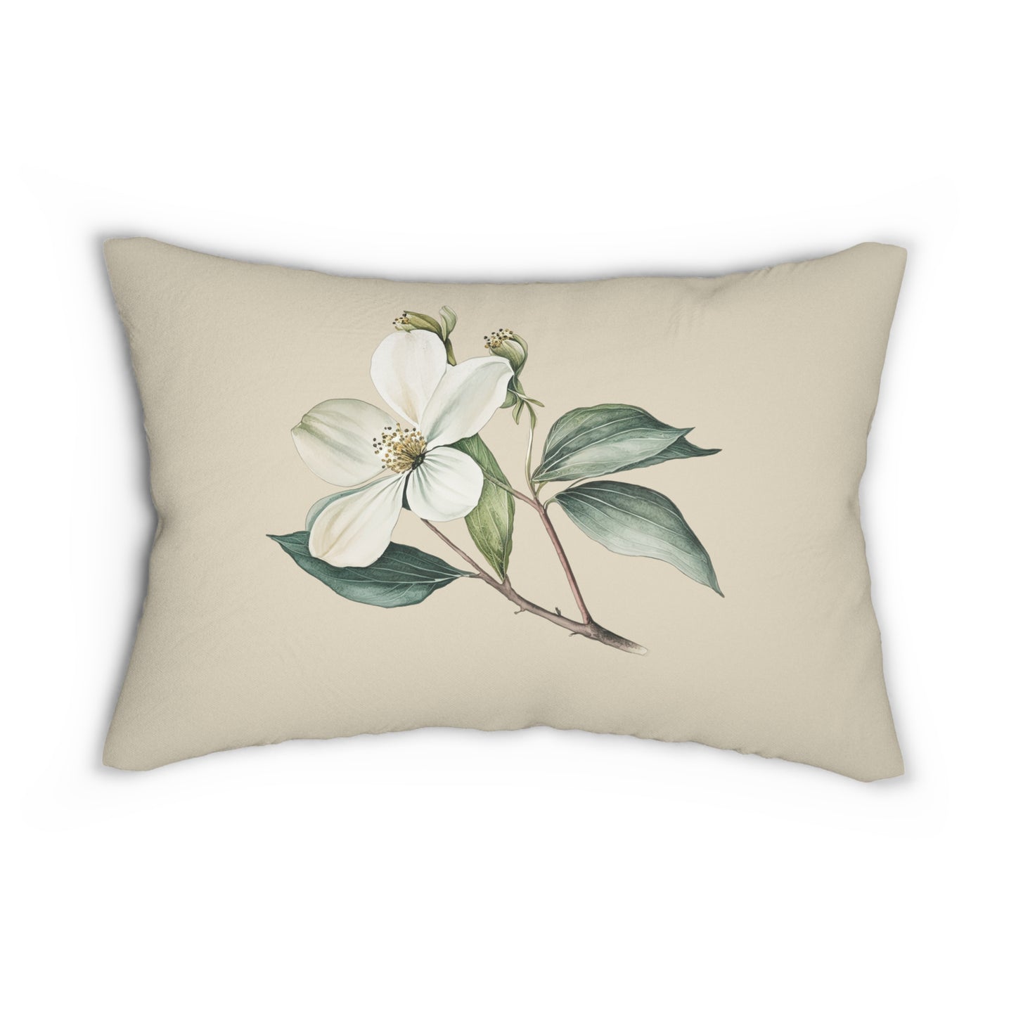 Elegant Floral Lumbar Pillow