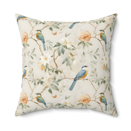 Birds & Blooms Throw Pillow