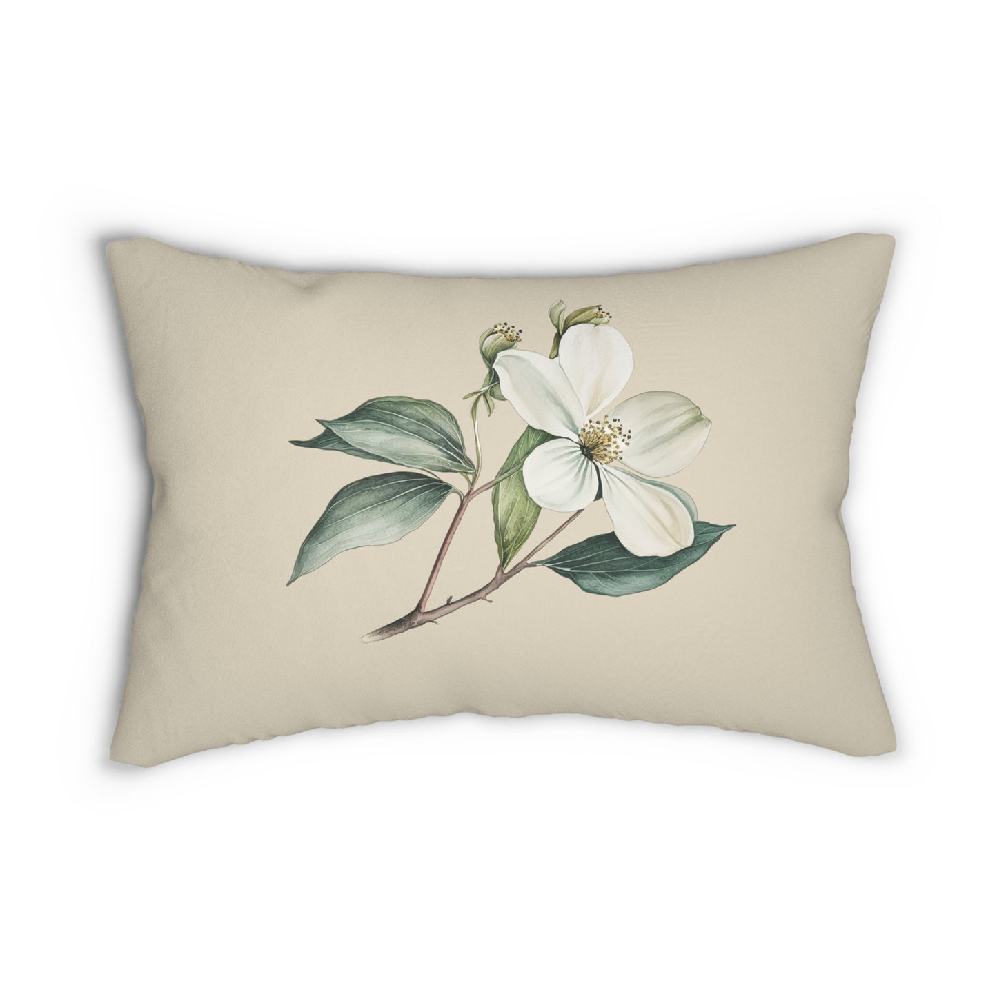 Elegant Floral Lumbar Pillow