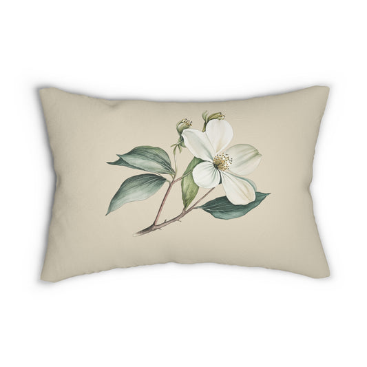 Elegant Floral Lumbar Pillow
