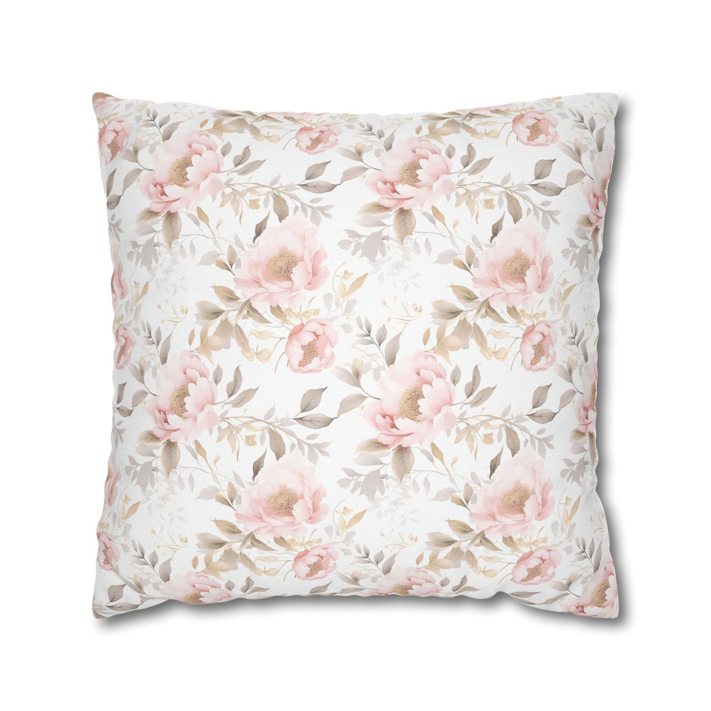 Soft Pink Floral Pillowcase