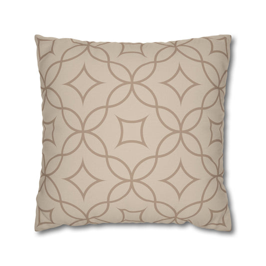 Beige Batik Pattern Pillowcase