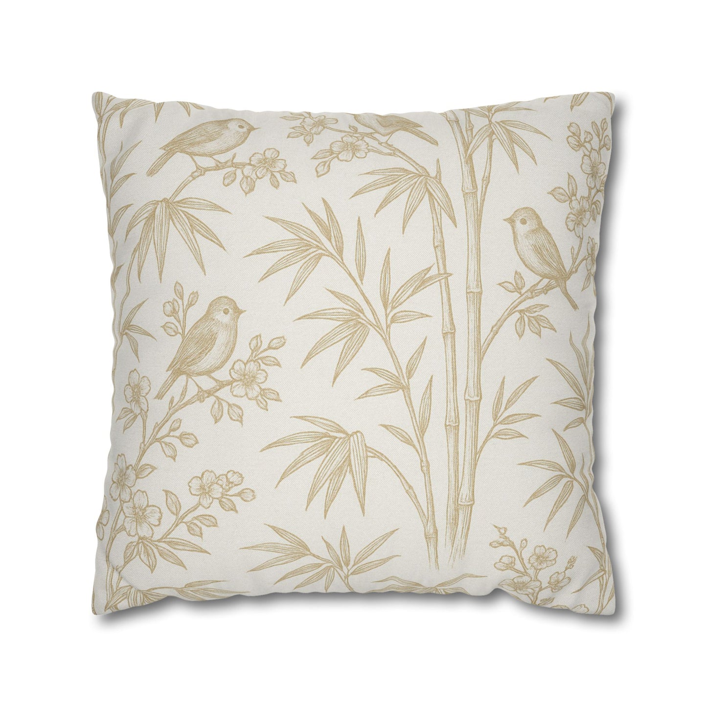 Birds and Blossoms Pillow Cover