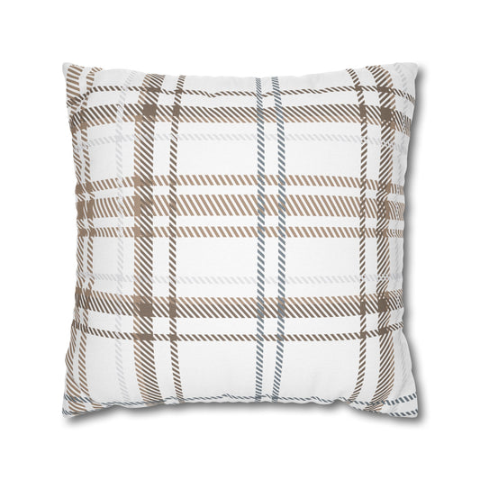 Neutral Plaid Pillowcase