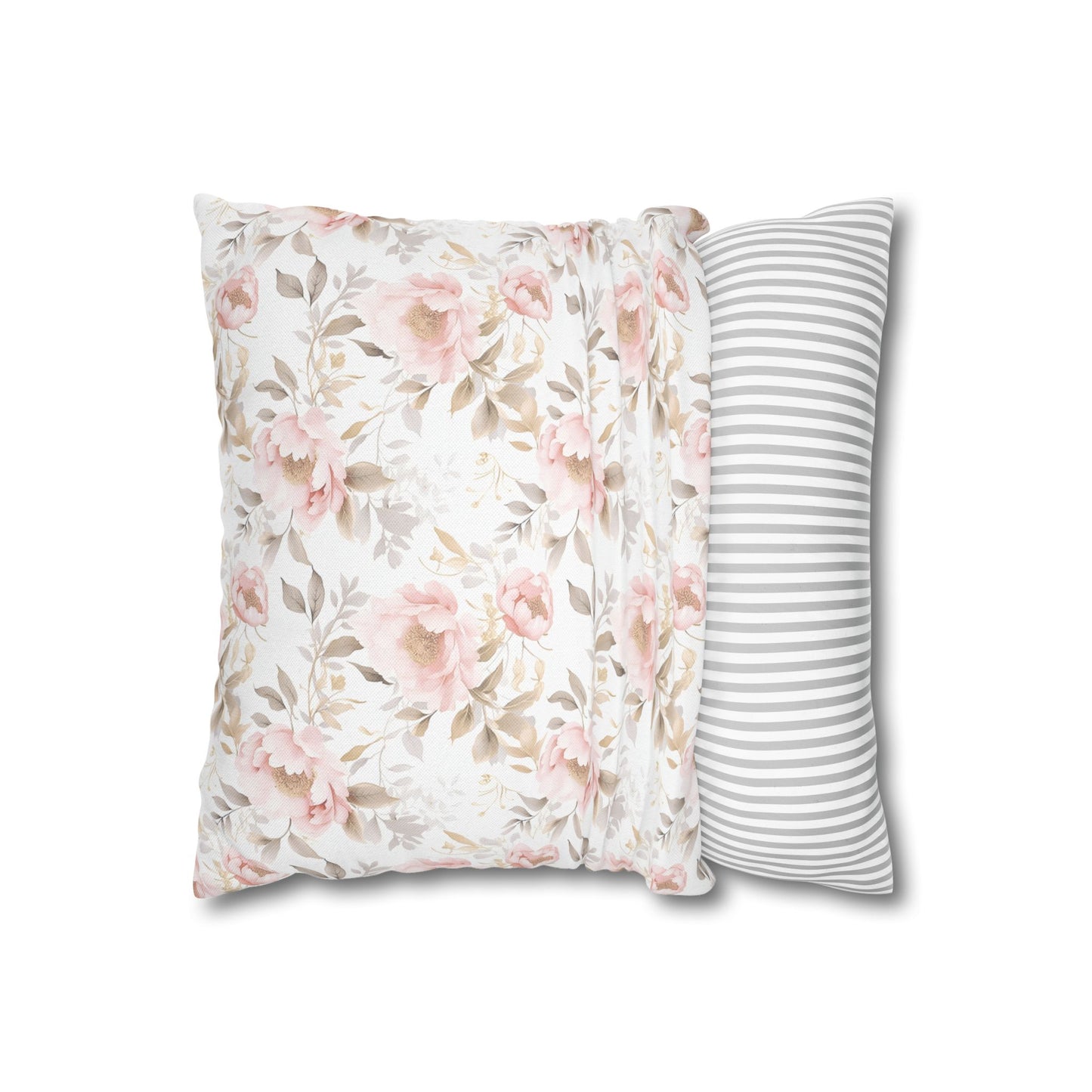 Soft Pink Floral Pillowcase