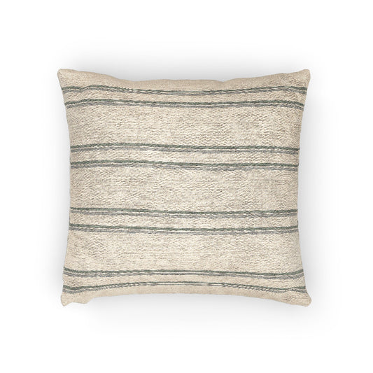 Cream & Beige Stripe Woven Pillow - 17" x 18"