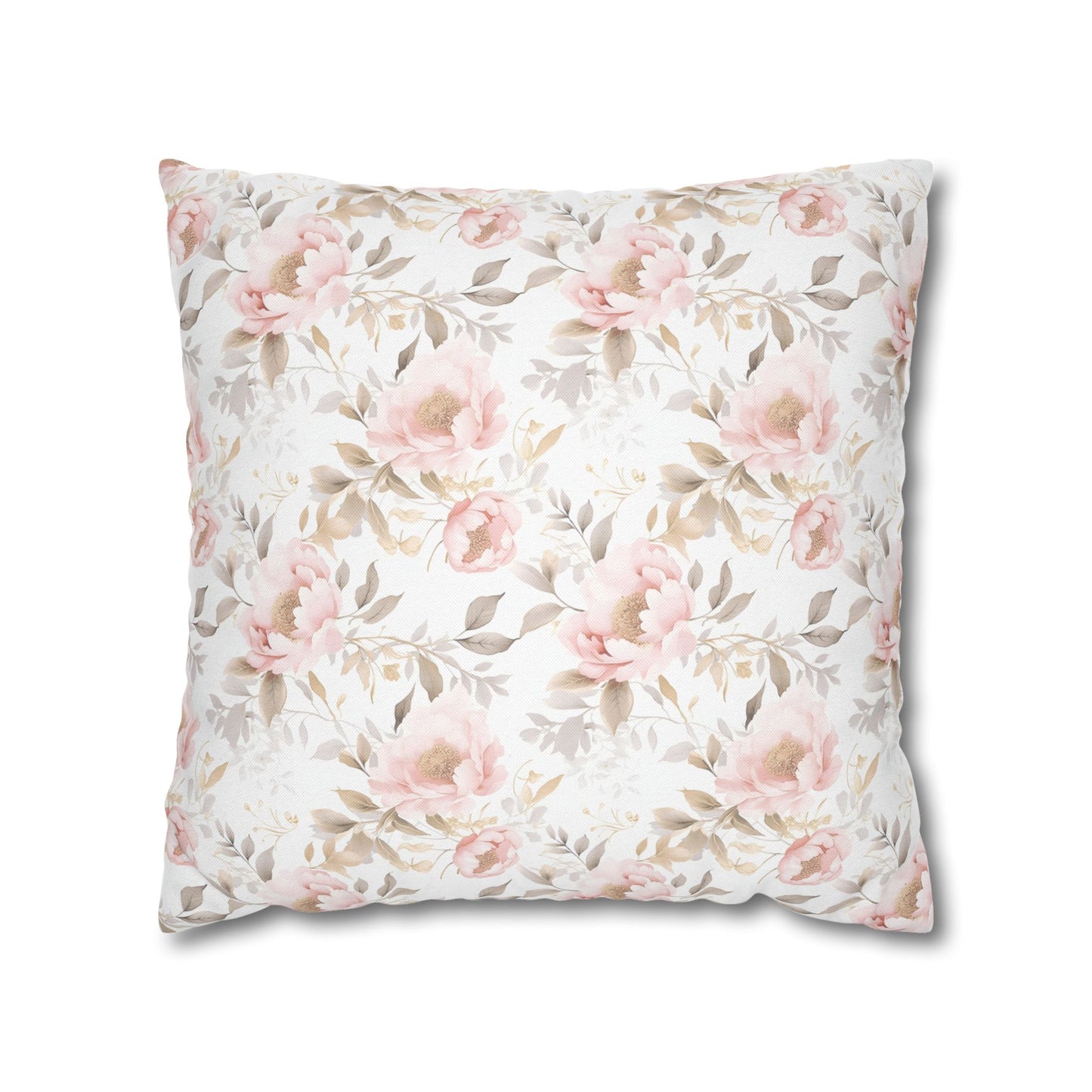 Soft Pink Floral Pillowcase