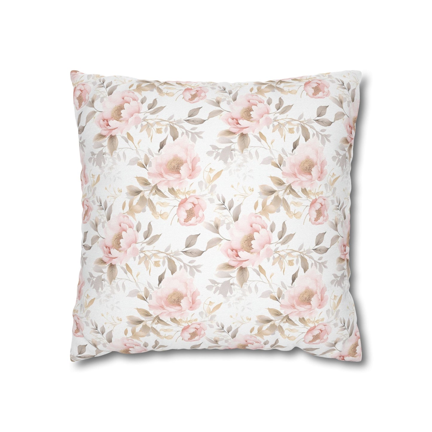 Soft Pink Floral Pillowcase