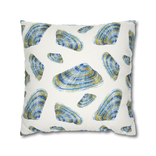 Shades of Blue Shells Pillowcase