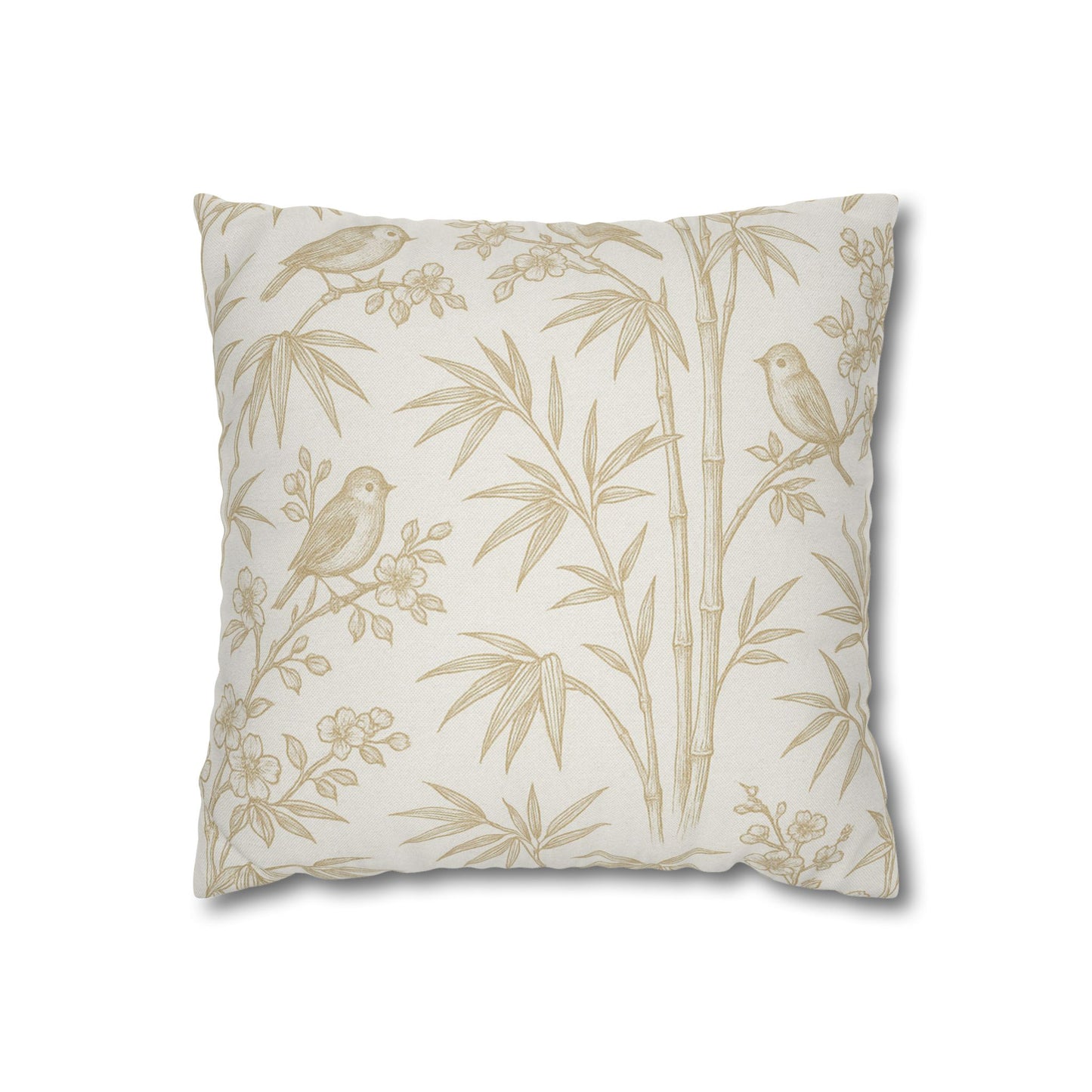Birds and Blossoms Pillow Cover